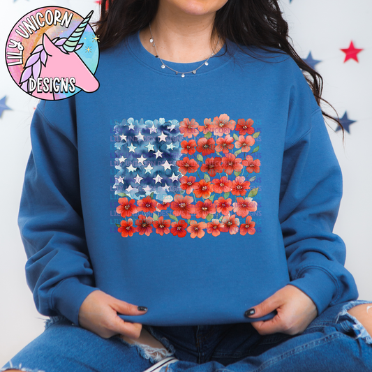 American Flag Flowers