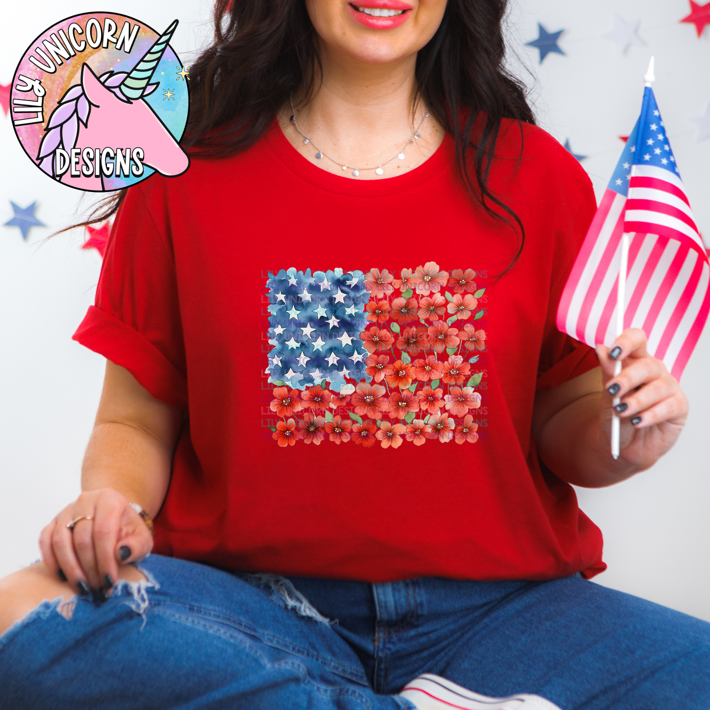 American Flag Flowers