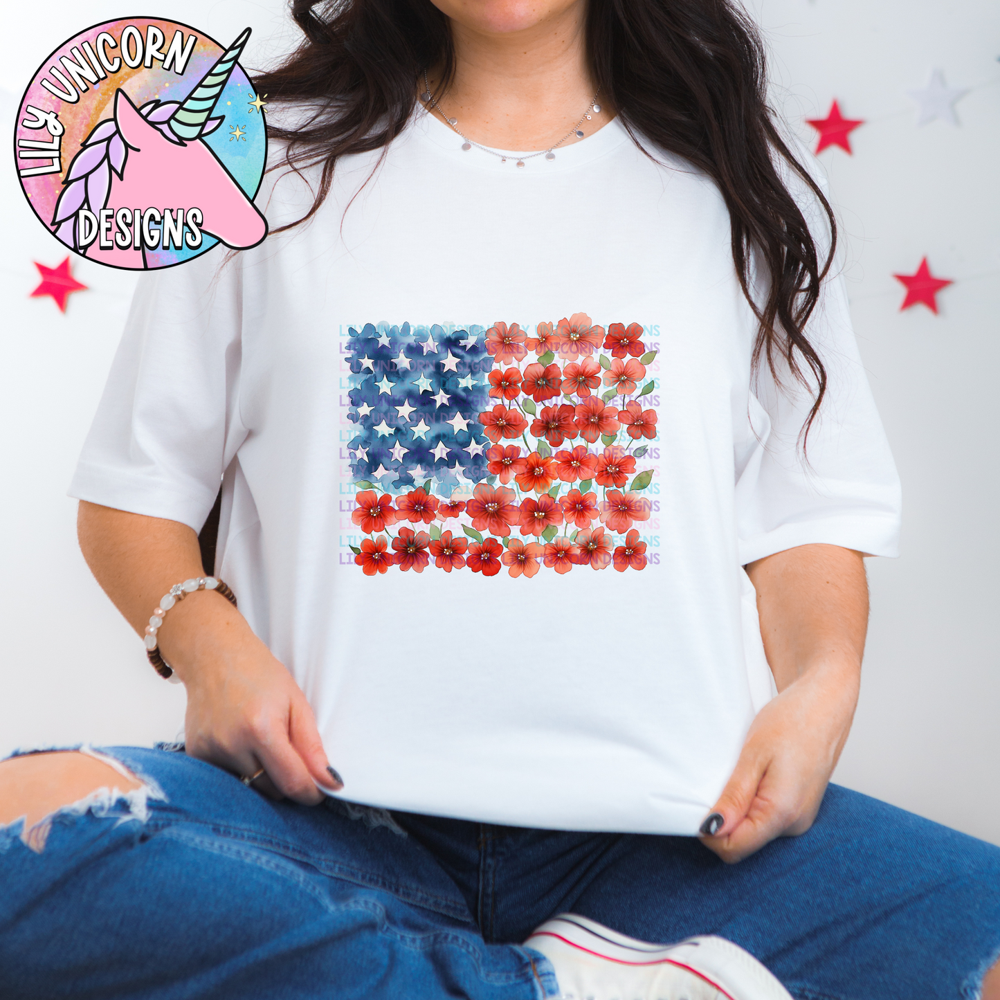 American Flag Flowers
