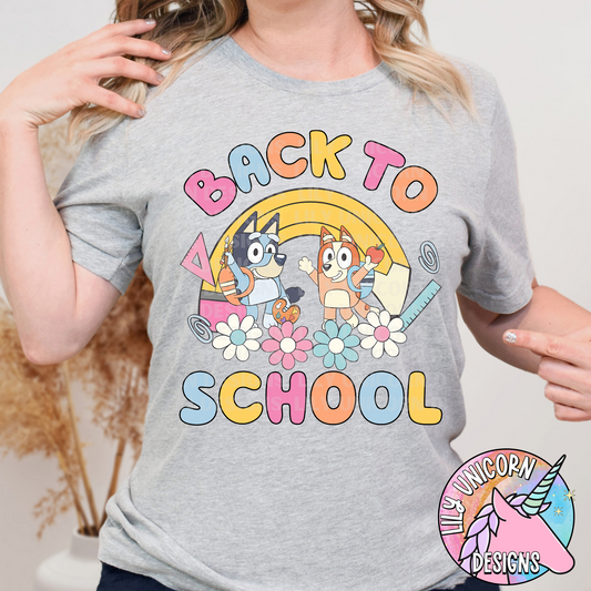 Blue Dog Back to School T-Shirt