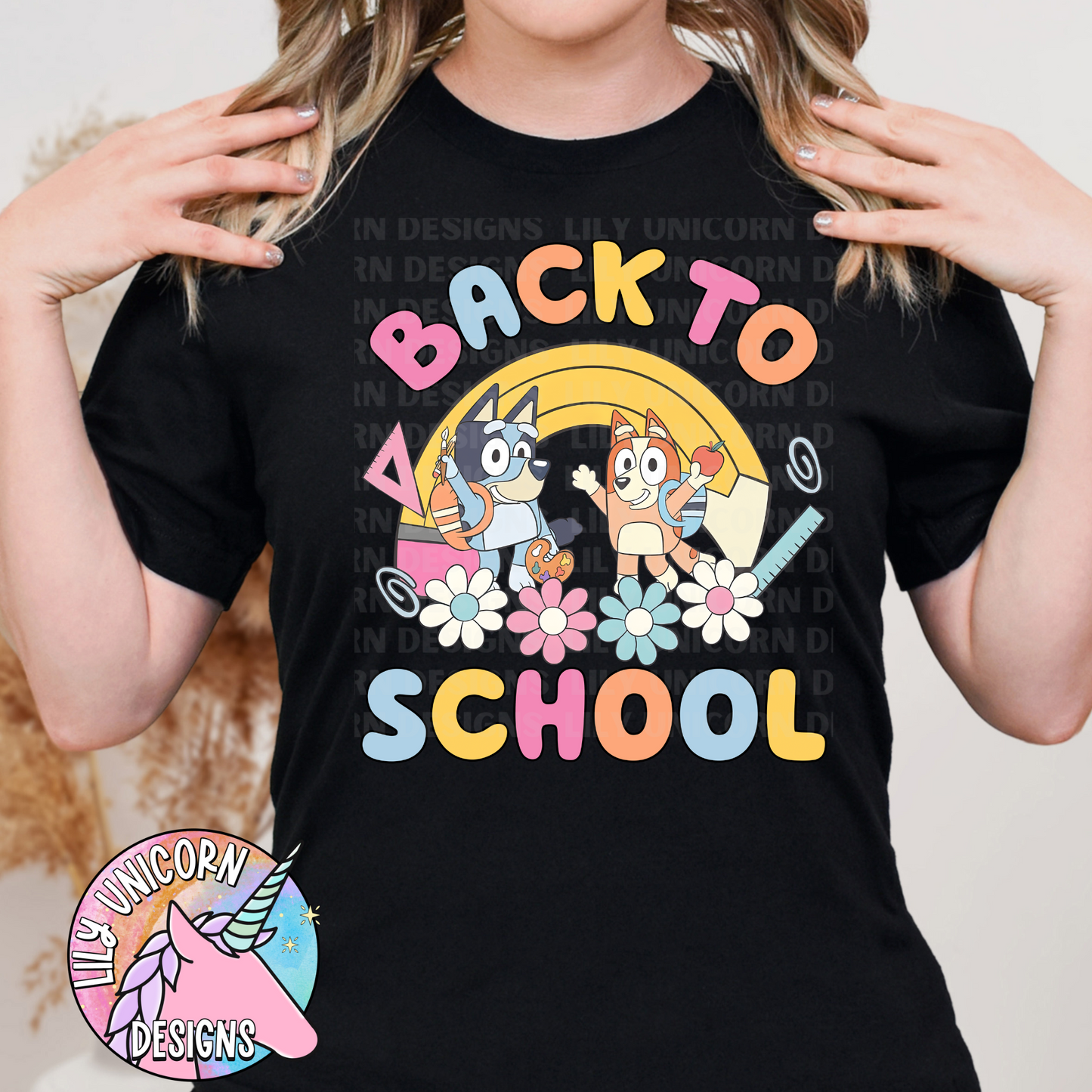 Blue Dog Back to School T-Shirt