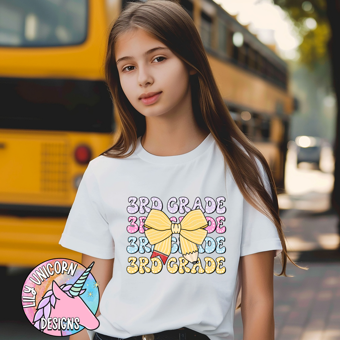 Pencil Bow School Youth T-Shirt