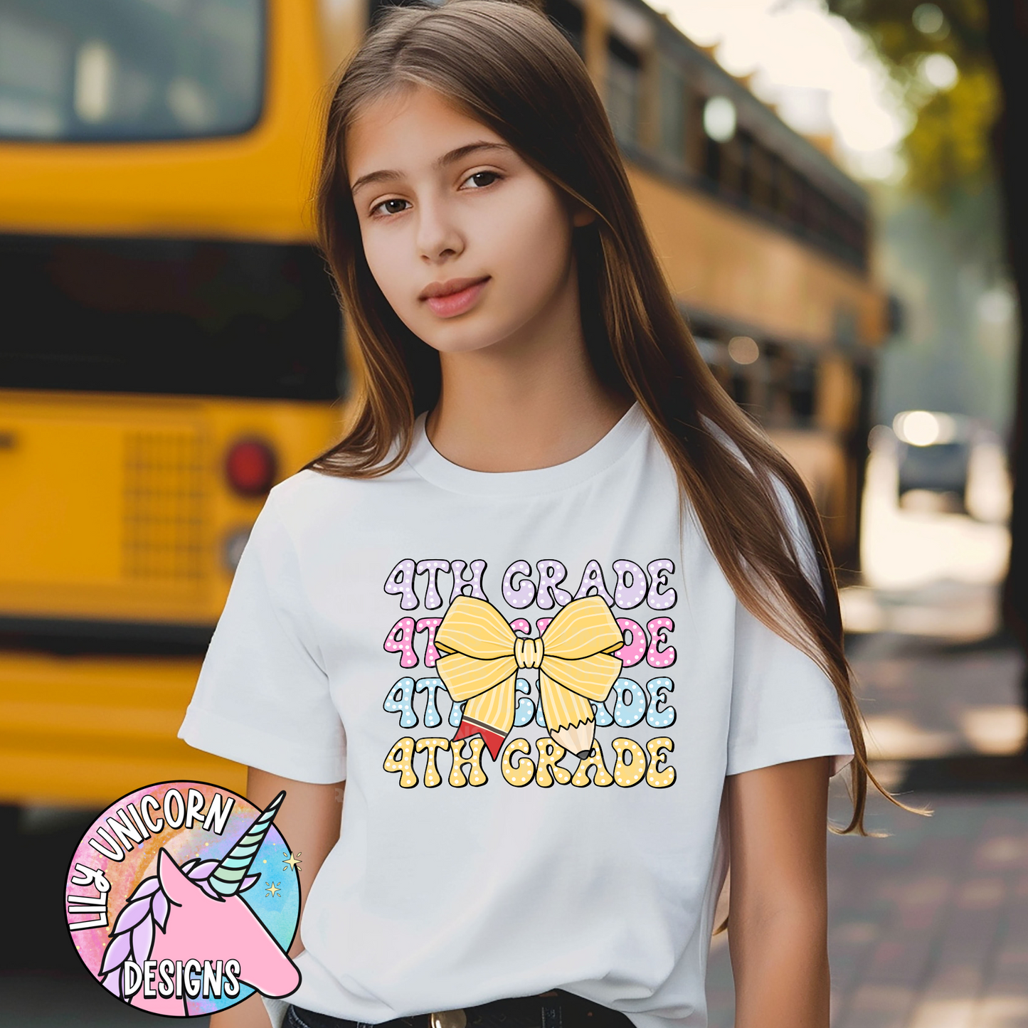 Pencil Bow School Youth T-Shirt