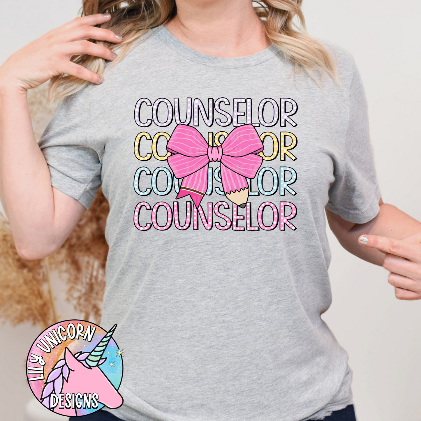 Pencil Bow Counselor T-Shirt