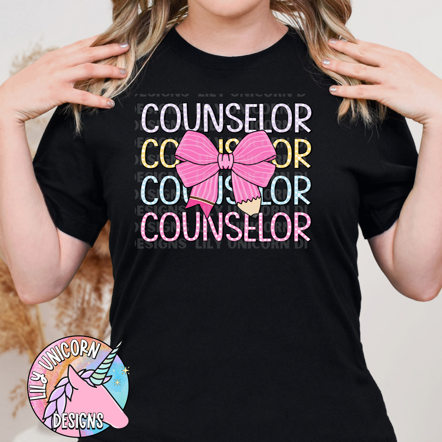 Pencil Bow Counselor T-Shirt