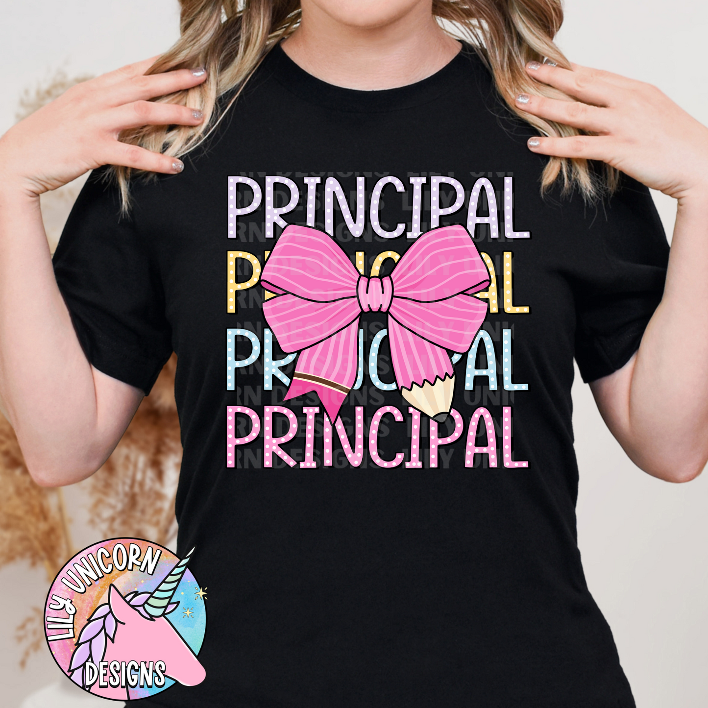 Pencil Bow Principal T-Shirt