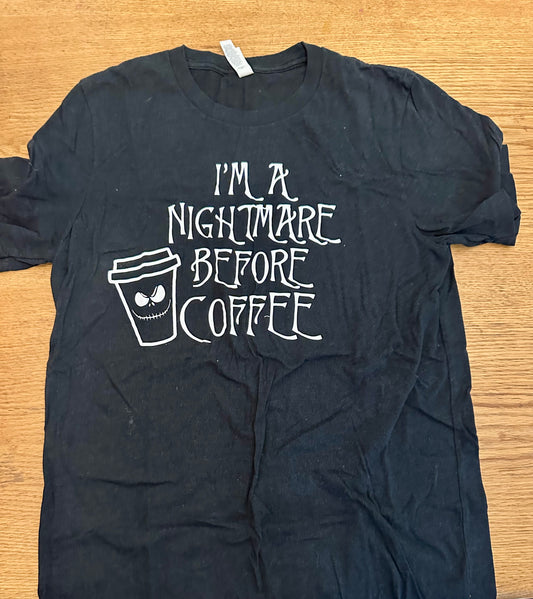 Nightmare Before Coffee T-Shirt - Adult Medium