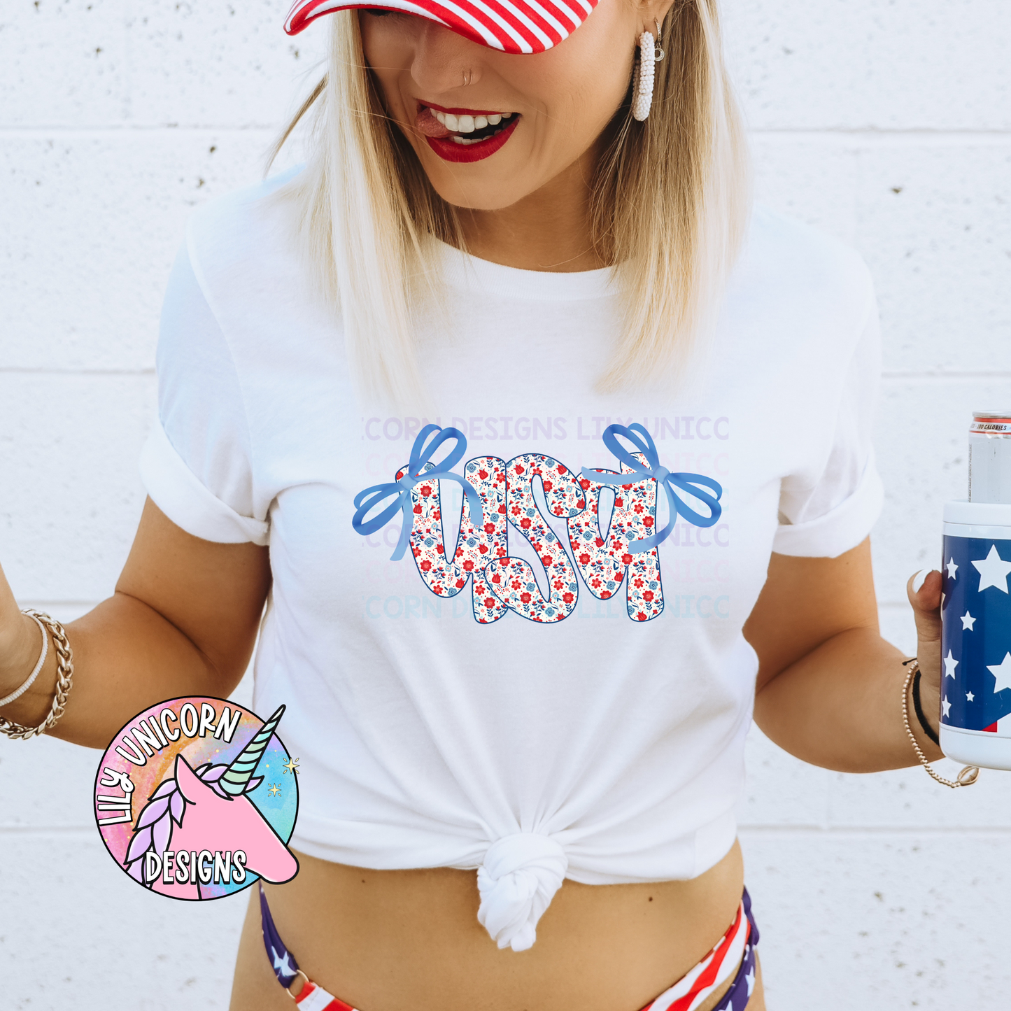 Floral USA with Bows