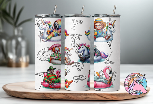 Horror Summer Floats Tumbler