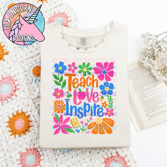 Teach Love Inspire Floral