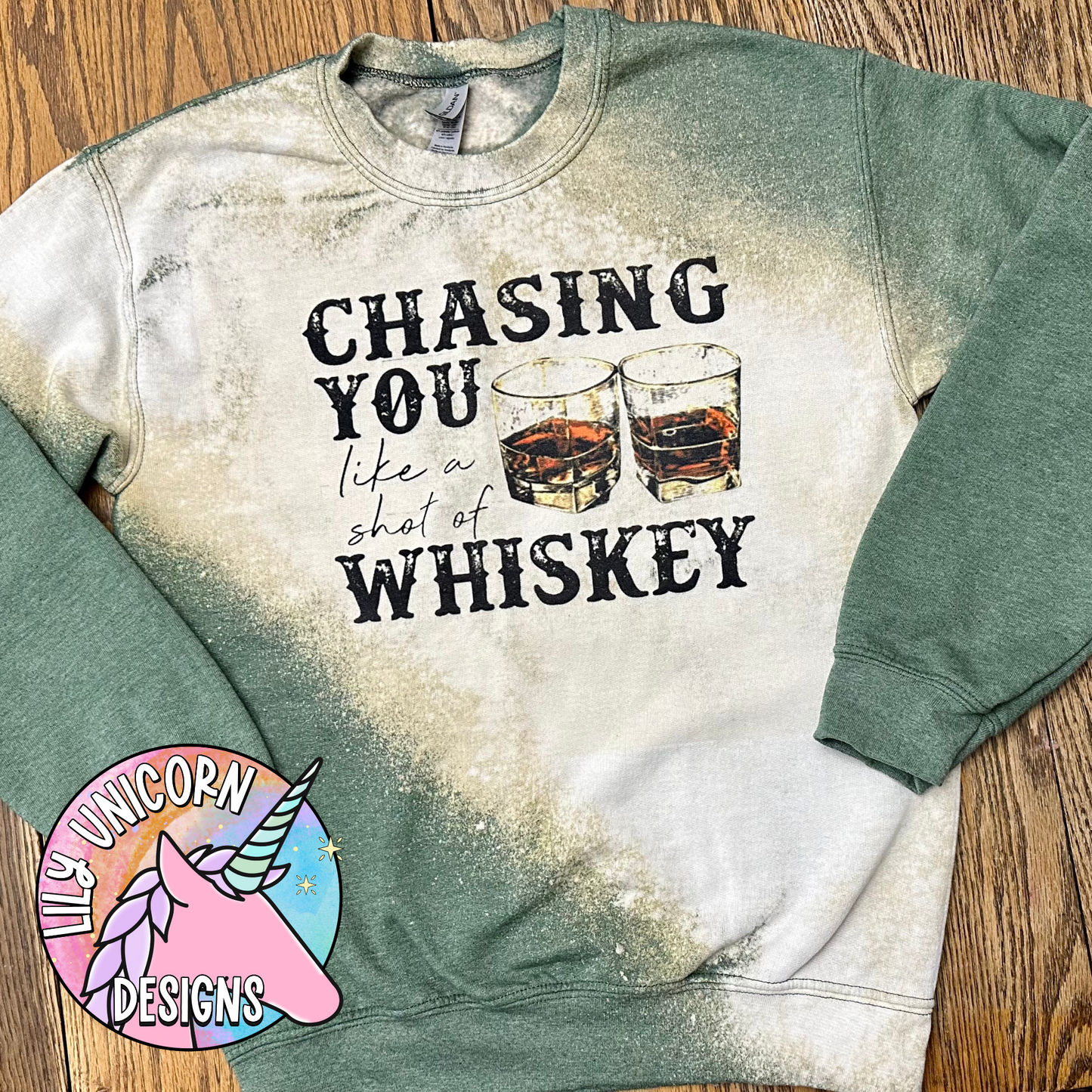 Chasing You Bleached Crewneck Sweatshirt